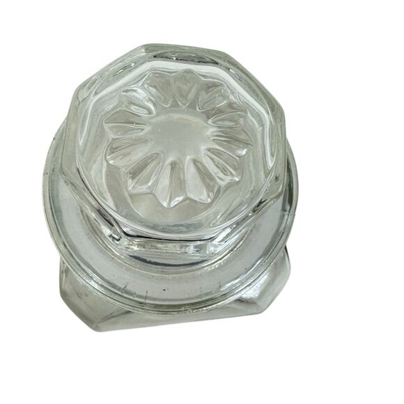 Vintage Clear Glass Lidded Apothecary Jar Container - Picture 2 of 5